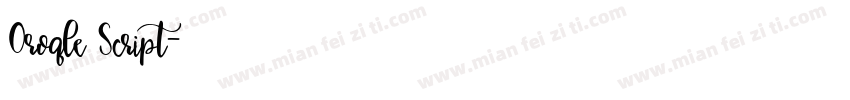Oroqle Script字体转换